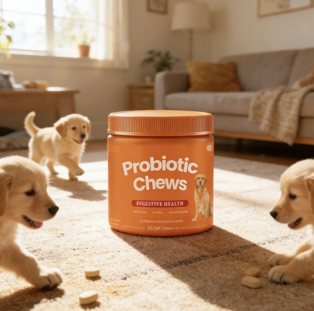 FloraPaws Probiotics Nutrition Supplements With Probiotics & Enzyme to Support Digestion